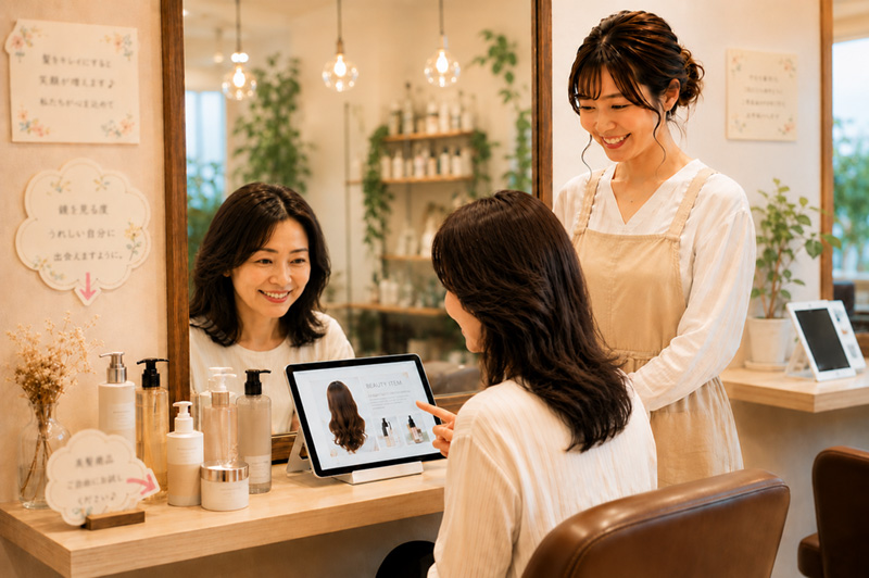 POP、サイネージが設置されている店舗のイメージ